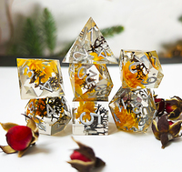 Ensemble de la série Liquid Core Dnd Dice Flower, 5 7 pièces, donjons et Dragons, avec pochette gratuite, jeu de rôle, sac