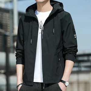 Men Hooded Jacket Windbreaker Fashion Male Jacket <b>Coat</b> Streetwear Overcoat Harajuku Mens Clothing Large Size J0122 - Product Image 3