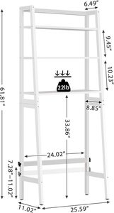 Trắng 3-Tier Over-the-Nhà vệ sinh lưu trữ bằng gỗ giá hiện đại bền tiết kiệm không gian freestanding nhà vệ sinh phòng tắm/Giặt đồ nội thất - Product Image 6