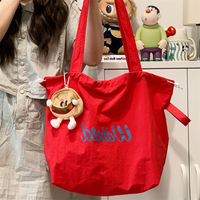 Sac fourre-tout en nylon personnalisé avec logo, sacs fourre-tout grande capacité pour femmes en gros, mini sac fourre-tout promotionnel imprimé personnalisé en tricot