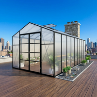 Serre Moderne 10x18 pieds en Polycarbonate, Serre Extérieure Passe-Partout, Serre pour Plantes, Revêtement Poudré, Résistante aux UV, Écologique