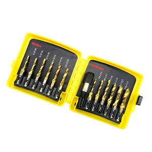 Compound Taps <b>Set</b> 13 <b>Pc</b> Metric And Sae Sizes TiCN Coated For Nonferrous Metals Drilling Machine Use - Product Image 1