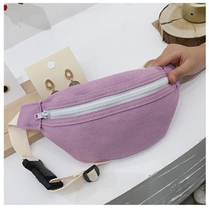Riñonera Deportiva Informal Ligera de Color Caramelo para Niños, Linda Bolsa de Mensajero Sólida para el Tiempo Libre, Riñonera Informal de Lona para Niños - Product Image 5
