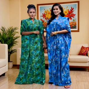 Nuovissimo Abaya per le donne Dubai africano musulmano Ankara Dashiki Dubai Abaya Caftan Marocain abiti da sera abito Boubou di raso - Product Image 3