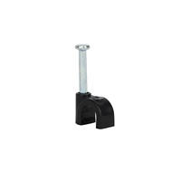 Clips de câble plats en PE de marque Wenzhou HONT, clips à clous circulaires 9 mm, noir, blanc, gris, qualité excellente, 0-120C, accessoires électriques