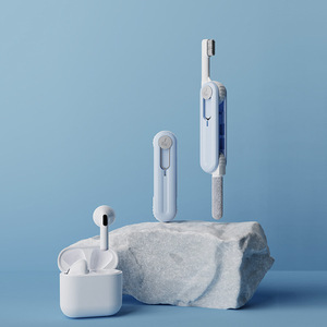 Earphone Cleaning Pen Bluetooth Multi Functional Portable Storage Kit Grey Peacock Blue Set - Product Image 1