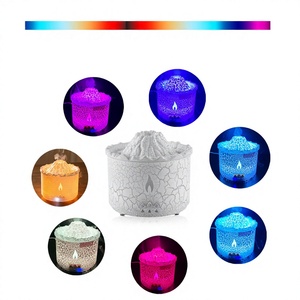 Diffuseur d'huiles essentielles ultrasonique compact et coloré, type <span class=keywords><strong>volcan</strong></span>, 0,5 L, avec fonction de brume et d'arôme automatique, fonctionnement silencieux, à brancher. - Product Image 5