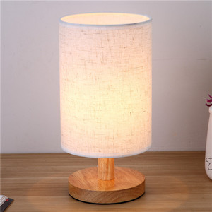 Fabric Wooden Base LED Table <b>Lamp</b> Soft Light Eye Protection <b>Touch</b> Control Wi-Fi Eco-Friendly Nightlight <b>Bedside</b> <b>Lamp</b> Bedroom - Product Image 2