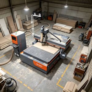 Routeur CNC 4x8 pleine taille, machine industrielle pour le travail du bois, équipement de découpe et de gravure de grands panneaux pour l'usine de meubles - Product Image 1
