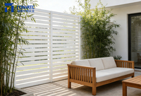 Panneaux de clôture à prix de gros, clôture en aluminium à lattes pour l'intimité, clôture à lattes horizontales pour jardin et maison, bricolage