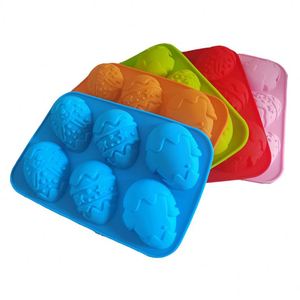 Molde de Silicona Antiadherente Personalizado de 6 Cavidades para Hornear, Forma de Cúpula, Media Luna, para Huevos de Pascua - Product Image 1