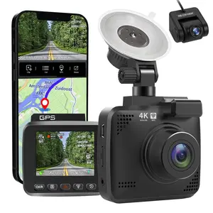 Cámara de salpicadero DVR GS63H para coche, lente Dual 4K, GPS incorporado, Wi-Fi, frontal y trasera, Sensor G, detección de movimiento, visión nocturna