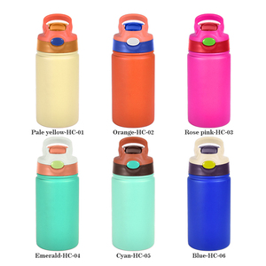 ขวดน้ำเก็บความร้อนดีไซน์ใหม่ 12 ออนซ์ ขวดน้ำเด็ก ปลอดสาร BPA ขวดน้ำแบบมีฝาปิดแบบพลิกตรงพร้อมฝาปิดกันรั่ว - Product Image 4