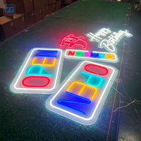 Enseigne néon LED personnalisée en acrylique, vente en gros directe usine, pour vitrine de magasin, devanture de commerce, logo d'entreprise, décoration murale et de fenêtre