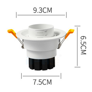 Projecteur de mise au point COB réglable 7W 12W 15W plafonnier LED encastré Spot à Zoom réglable - Product Image 3