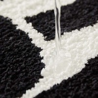 Tapis tufté 3D à motif géométrique, conception OEM, antidérapant, en microfibre, pour chambre, salle de bain, entrée, avec logo
