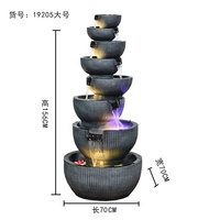 8-stufiger Wasser brunnen im modernen Stil im Innen-und Außenbereich LED-beleuchteter kaskadi render Wasserfall Artistry Bowl Design Resin Garden Wall Pool
