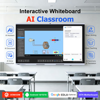 Tableau blanc interactif 5 65 75 pouces pour l'éducation, écran LCD 4K anti-reflet, tableau intelligent interactif tactile 20/40 points pour les salles de classe