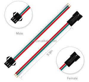 Cổng kết nối JST SM 3 chân cái đực cho dải đèn <span class=keywords><strong>LED</strong></span> WS2812B WS2811 WS2812 WS2814 SK6812 FOCB CCT, dây 15cm 22awg, khoảng cách chân 2.5mm, chất liệu đồng thau - Product Image 4