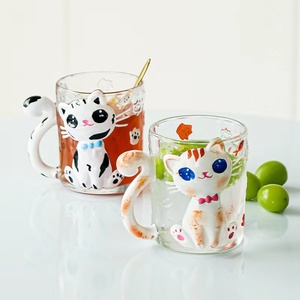 แก้ว<span class=keywords><strong>กา</strong></span>แฟรูปแมว<span class=keywords><strong>ตา</strong></span>โต3D <span class=keywords><strong>กา</strong></span>ร์ตูนสุดสร้างสรรค์ของขวัญแก้วตลกที่ไม่เหมือนใคร - Product Image 1