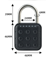 Cadenas étanche pour extérieur, conception étanche avec clés à chiffres surdimensionnées, méthode de déverrouillage par application Tuya