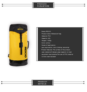 Sac à dos jaune multifonctionnel pour l'extérieur, imperméable, à épaule, pour le <span class=keywords><strong>camping</strong></span>, l'escalade, 40l - Product Image 5