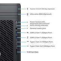 Ordinateur de bureau de travail Dell Precision T3680 de marque originale I3/I5/I7I/I9 14e génération