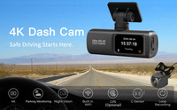Dashcam de voiture haute définition 4K avec vision nocturne 24H moniteur de stationnement écran LCD enregistreur vidéo pour enregistreur de conduite boîte noire