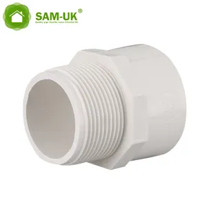 SAM-UK Custom sanitary pipe external thread joint male threaded plastic pipe fitting threaded pvc pipe fittings