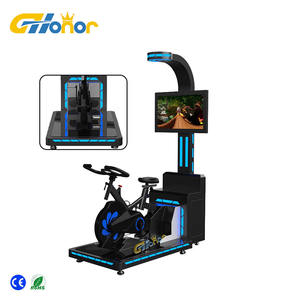 Plateforme de <span class=keywords><strong>simulation</strong></span> de vélo VR avec écran d'ordinateur, expérience de cyclisme 9D, en aluminium, pour centres commerciaux intérieurs/extérieurs - Product Image 3