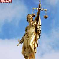 Statue de la déesse grecque de la justice en bronze, nouvelle conception de haute qualité, moulée, design personnalisable, décoration de salon, cabinet d'avocats