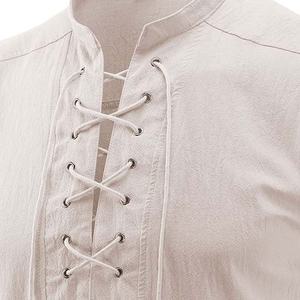 Camisas medievales sin mangas para <span class=keywords><strong>hombre</strong></span>, camiseta de pirata con cordones, disfraz Vikingo, chaleco gótico victoriano, <span class=keywords><strong>ropa</strong></span> renacentista, <span class=keywords><strong>ropa</strong></span> Steampunk - Product Image 5