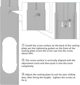 Kit d'aération de fenêtre AC <span class=keywords><strong>portable</strong></span> OEM avec tuyau de 5 pouces Kit de 5 joints de fenêtre pour climatiseur <span class=keywords><strong>portable</strong></span> - Product Image 3