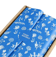 Papier d'emballage en tissu noir de luxe imprimé à l'or sur mesure, 17 g/m², personnalisé, biodégradable, pour vêtements