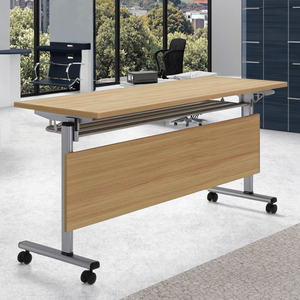 Regolabile Design contemporaneo Multi-funzione tavolo da ufficio pieghevole in legno mobili universitari con ruote - Product Image 5