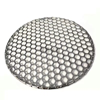 Grille de barbecue ronde en acier inoxydable 304 de qualité alimentaire, diamètre 10-40 cm, avec mailles alvéolées pour charbon de bois