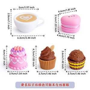 Cadeau promotionnel : Clicker anti-stress en forme de cupcake imprimé en 3D, jouet pour les doigts, porte-clés et pendentif - Product Image 2
