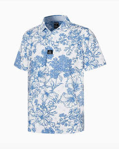 <b>Funny</b> Floral Custom Printed Golf for <b>Shirt</b> for Men Breathable Quick Dry High Quality Spandex/Cotton Sublimation for <b>Shirts</b> - Product Image 1