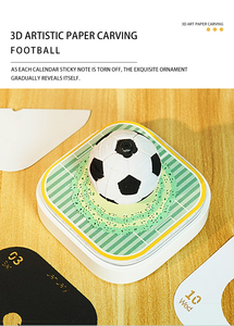 2026 beaux cadeaux de football <span class=keywords><strong>calendrier</strong></span> 3D quotidien bloc-notes papier artisanat déchirer Graduation cadeau Sculpture 3D bloc-notes pour garçon - Product Image 4