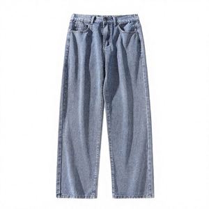 Jeans personnalisés pour hommes, style streetwear, hip-hop décontracté, coupe large, jeans droits délavés et décontractés 2026 - Product Image 4