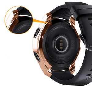 <span class=keywords><strong>Gear</strong></span> <span class=keywords><strong>S3</strong></span> <span class=keywords><strong>frontier</strong></span> pour <span class=keywords><strong>samsung</strong></span> Galaxy Watch 46mm coque de protection complète plaquée TPU souple - Product Image 4