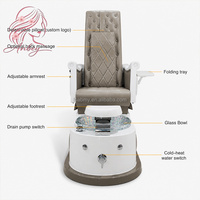 Fauteuil de pédicure haut de gamme de style européen, confortable, avec dossier haut, pour manucure et spa des pieds, mobilier de salon de beauté commercial