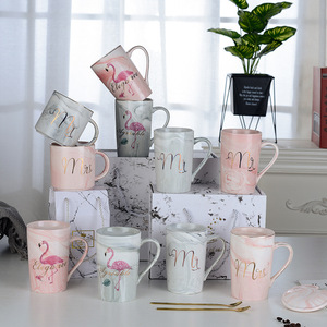 Taza de Cerámica Resup para Parejas, Taza de Agua para Regalo del Día de San Valentín para Mujeres y Chicas, con Tapa y Cuchara - Product Image 4