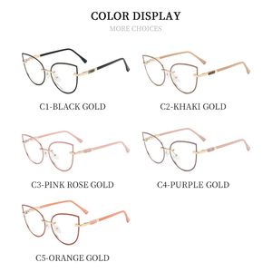 2025 New Thông số kỹ thuật khung kính quang học máy tính khung quang học Cat Eye thời trang Kính mắt chống ánh sáng màu xanh kính cho phụ nữ - Product Image 4