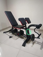 Banc de musculation pliable antidérapant, réglable, écologique, durable, 800 lb, multifonctionnel, pour haltères et barres, structure en acier, pour la maison