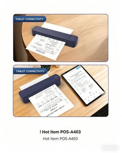 Impresora Portátil POS A403 2026, Impresora Térmica de Etiquetas de Papel A4 con Conexión Bluetooth para Exámenes Escolares, Viajes, Oficina y Hogar - Product Image 1