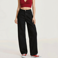 Nouvel Arrivage Jean Femme Rétro Boyfriend en Denim Délavé à Effet Usé, Coupe Droite Ample Style Streetwear
