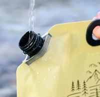 Conteneur d'eau en plastique 5L 10L, emballage pour aliments pour animaux, grande capacité, poche de rangement transparente avec bec verseur, sac d'eau pour le camping