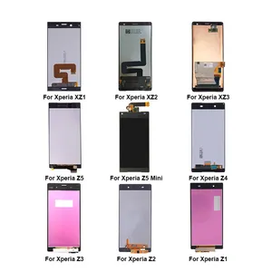 จอ LCD สำหรับโทรศัพท์มือถือ Sony Xperia 1 5 10 I II II II II IV L3 XA XZ1 XZ2 XZ3 Z1 Z2 Z3หน้าจอแสดงผลขนาดมินิแบบ Z5