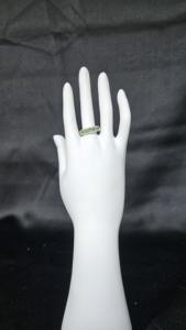 Bague en jade vert de qualité supérieure, plaquée argent 925, design moderne ajustable, bijoux de mode contemporains, Paradis de jade - Product Image 3